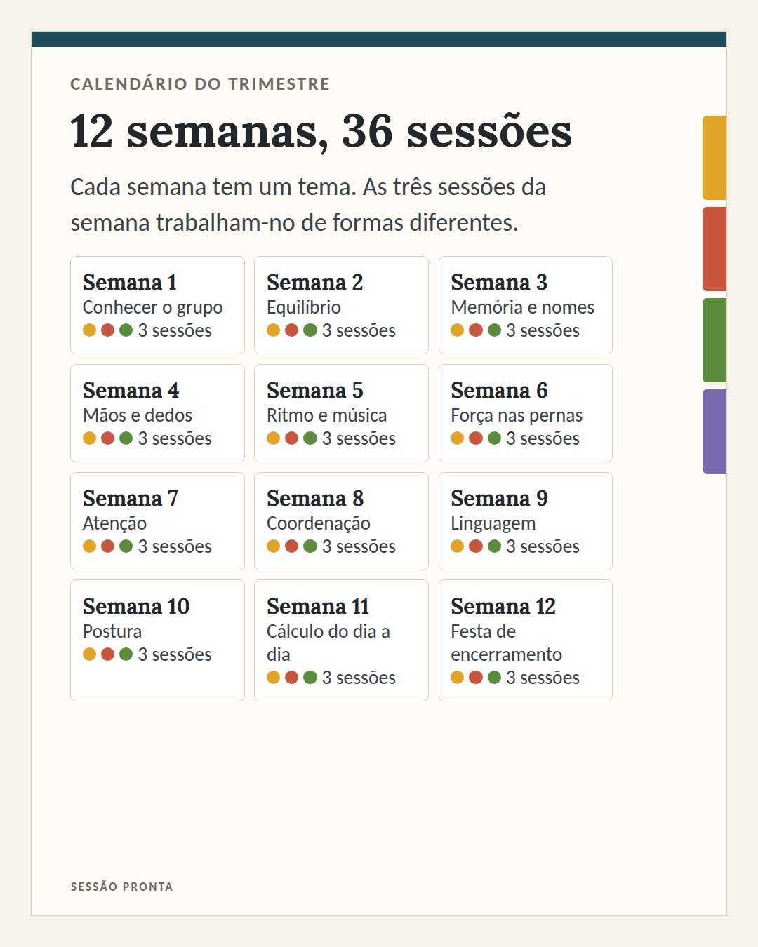 Exemplo de ficha de exercício da Sessão Pronta