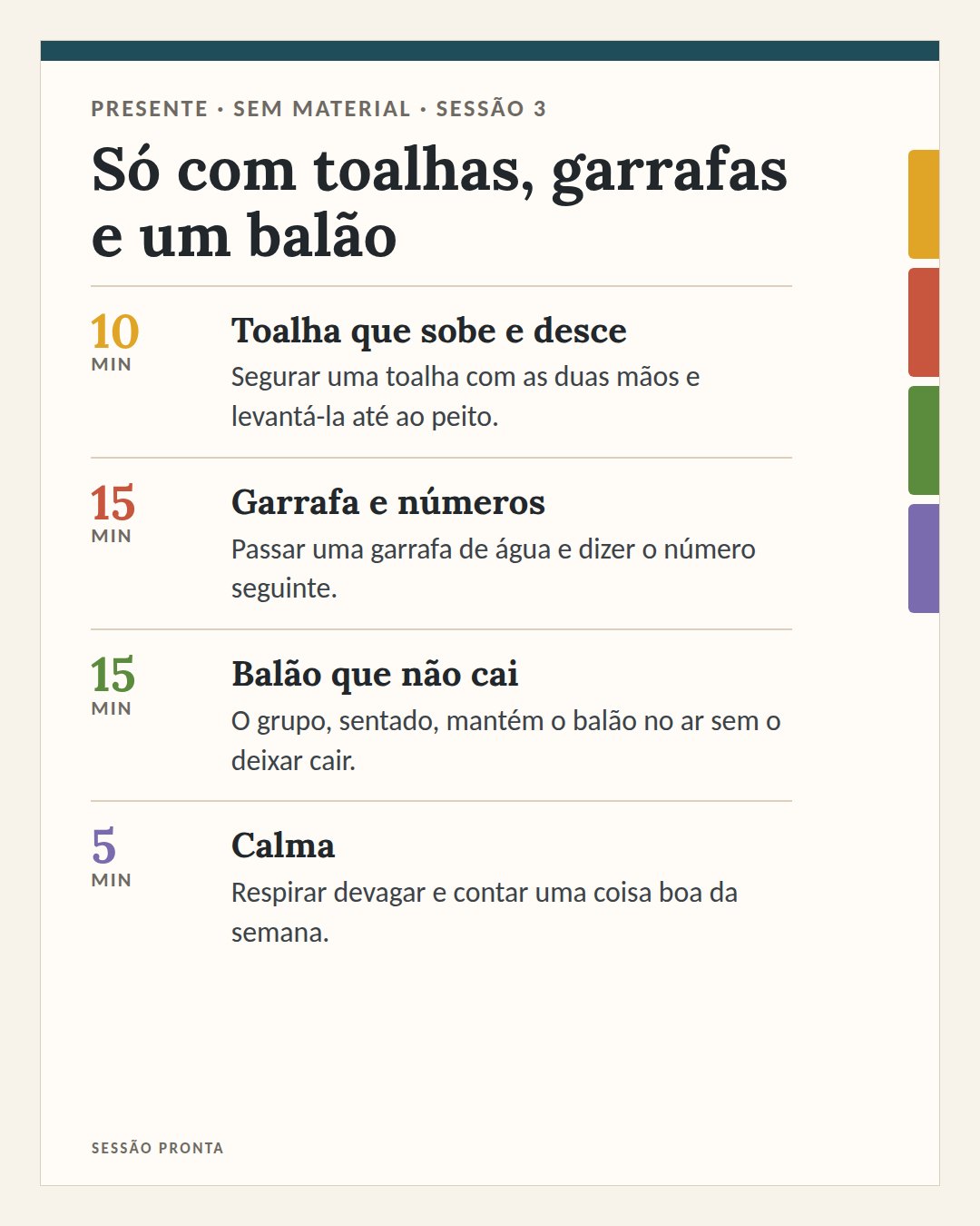 Exemplo de ficha de exercício da Sessão Pronta